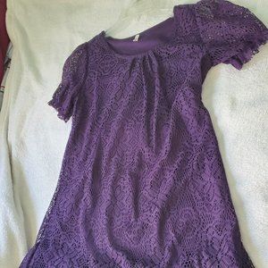Royal purple lace babydoll dress, size Medium